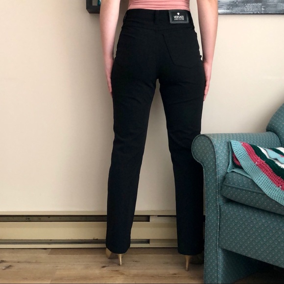 Versace Jeans Couture High Rise Black Dress Pants, Made in Italy - Picture 4 of 16